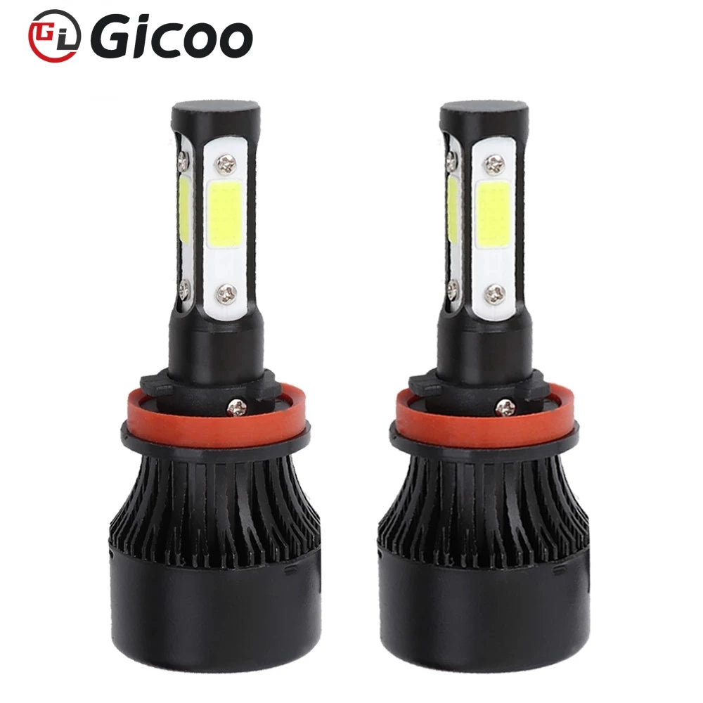 GICOO 360 Super Bright Led Headlight for Car Truck Offroad H1 H3 H4 H7 H11 H13 Auto Lighting Bulbs 9005 9006 9012 5202 H16