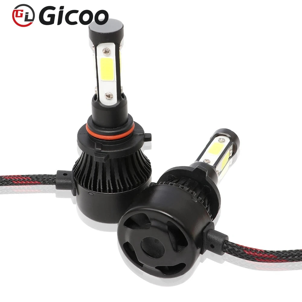 GICOO 360 Super Bright Led Headlight for Car Truck Offroad H1 H3 H4 H7 H11 H13 Auto Lighting Bulbs 9005 9006 9012 5202 H16