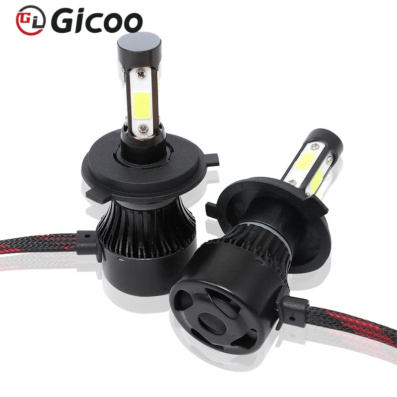 GICOO 360 Super Bright Led Headlight for Car Truck Offroad H1 H3 H4 H7 H11 H13 Auto Lighting Bulbs 9005 9006 9012 5202 H16