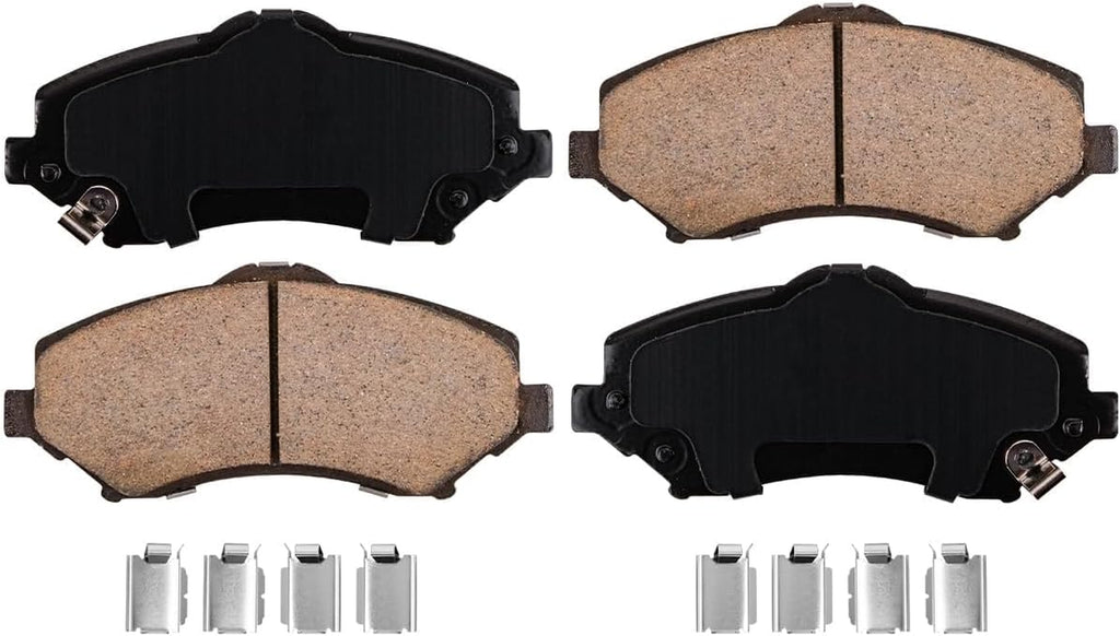 Detroit Axle - Front Brake Kit for 2007-2017 Jeep Wrangler 2018 Wrangler JK | Drilled & Slotted Brake Rotors and Ceramic Brake Pads Replacement : 11.89" Inch Rotors