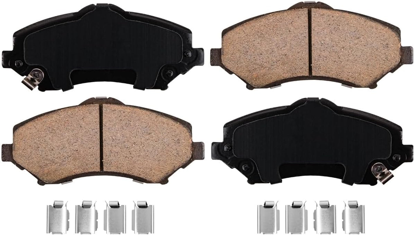 Detroit Axle - Front Brake Kit for 2007-2017 Jeep Wrangler 2018 Wrangler JK | Drilled & Slotted Brake Rotors and Ceramic Brake Pads Replacement : 11.89" Inch Rotors